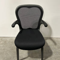 Nightengale CXO Guest Chair Mesh Back Fixed Arms Black