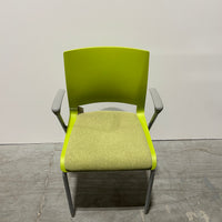 SITONIT RIO Side Chair fixed Arms Green Fabric seat