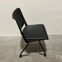 Haworth Very Side Chair Leather Seat Black Armless