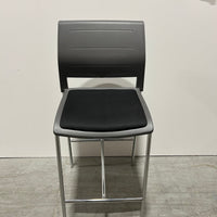 Freeway Stool Black Fabric Seat Grey Back