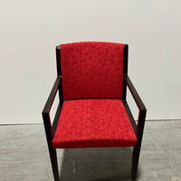 Haworth Wooden Chair Red Seat & Back
