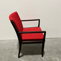 Haworth Wooden Chair Red Seat & Back