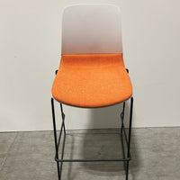 SITONIT Mika Barstool Orange Fabric Seat Plastic Back