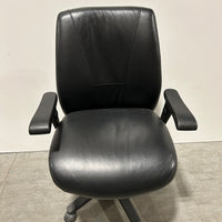 Nightengale Prisider Black Leather Chair Height Adjustable Arms