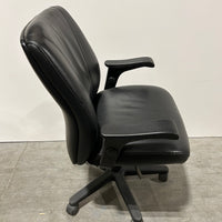 Nightengale Prisider Black Leather Chair Height Adjustable Arms