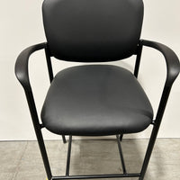 Lacasse Brylee Black Bar Stool Leather