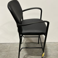 Lacasse Brylee Black Bar Stool Leather
