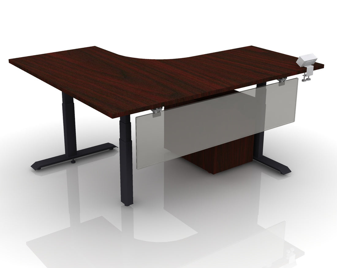 Height Adjustable L Shape Desk - 72W x 60D Right Handed