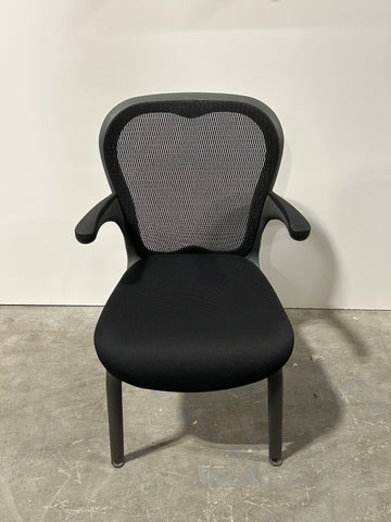 Nightengale CXO Guest Chair Mesh Back Fixed Arms Black