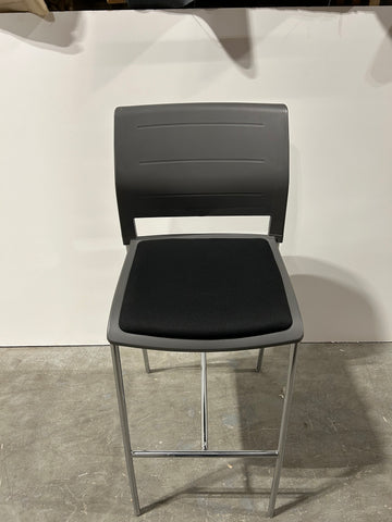 Freeway Stool Black Seat Grey Back