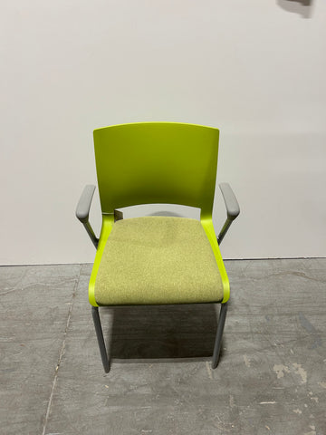 SITONIT RIO Side Chair fixed Arms Green Fabric seat