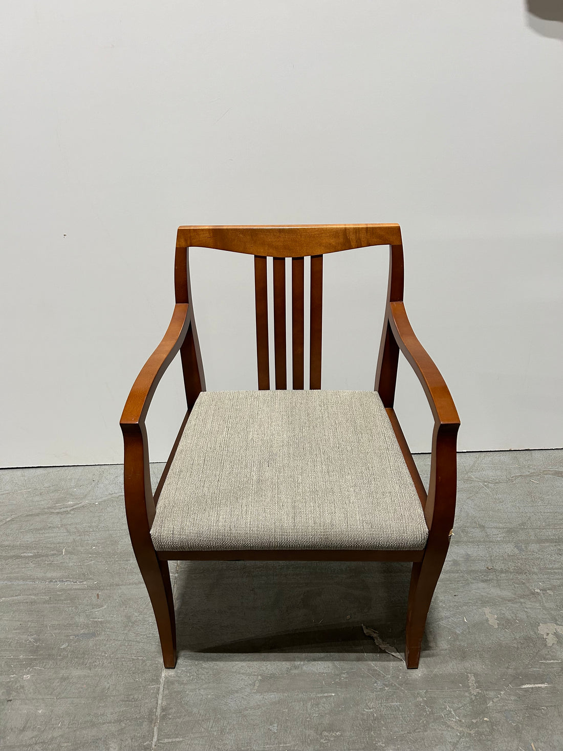 Haworth Wooden Chair Grey Seat