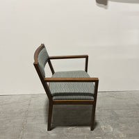 Krug Wooden Chair Teal Seat Half Back