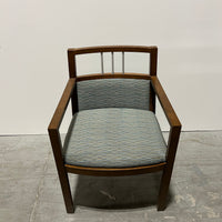 Krug Wooden Chair Teal Seat Full Back