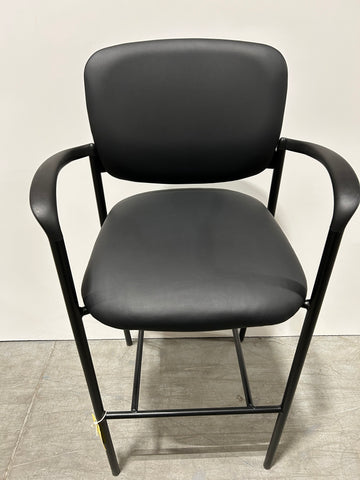 Lacasse Brylee Black Bar Stool Leather