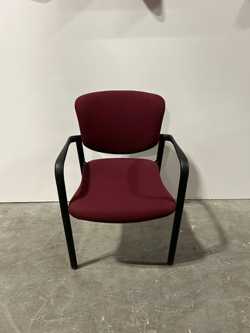 Haworth Improv Side Chair Fixed Arms Red